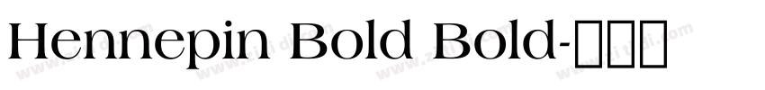Hennepin Bold Bold字体转换
